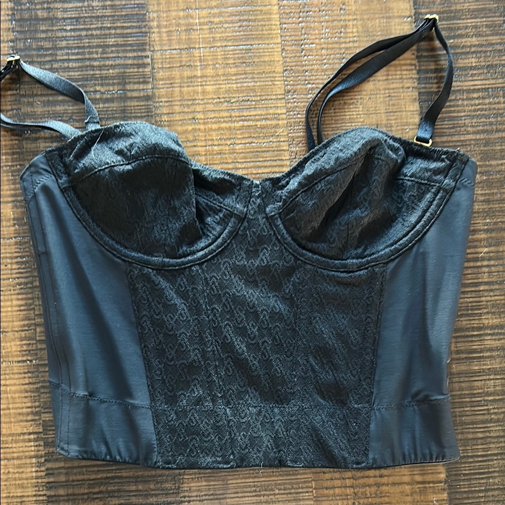 Elegant Black Lace Bustier
